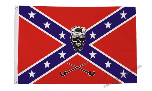 Rebel Soldier Skull Flag